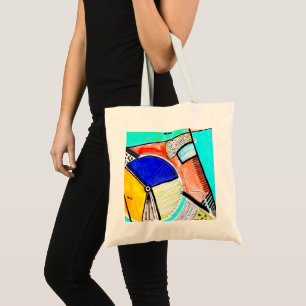 Abstrakt Wheel Tote Bag Tygkasse
