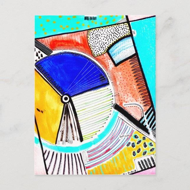 Abstrakt Wheel Vykort (Framsida)
