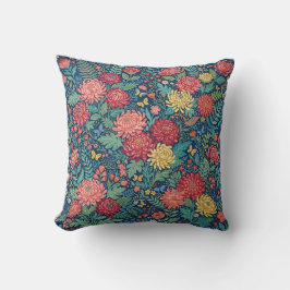 Abstrakt Whimsical Chrysanthemums Kastkudde Kudde