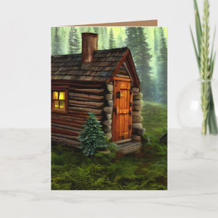 Abstrakt Whimsical Little Hunting Cabin Tack Kort