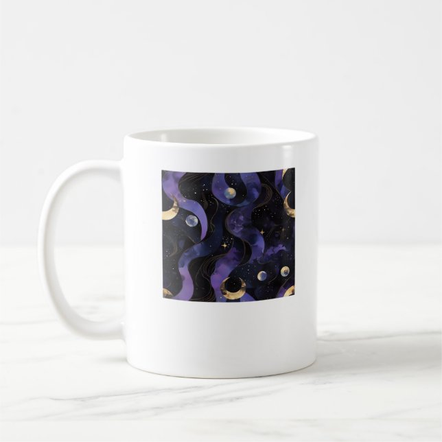 Abstrakt Whimsigoth Mönster Classic Kaffemugg (Vänster)