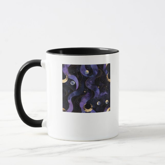 Abstrakt Whimsigoth Mönster Classic Mugg (Vänster)