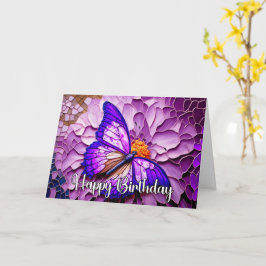 Abstrakt Whimsique Butterfly Grattis på födelsedag Kort