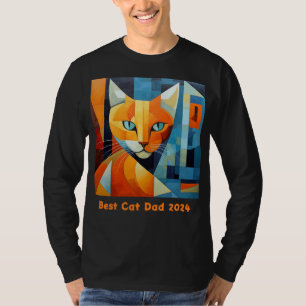 Abstrakt Whiskers: Best Cat Pappa T Shirt