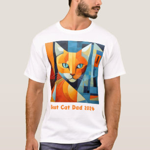 Abstrakt Whiskers: Best Cat Pappa T Shirt
