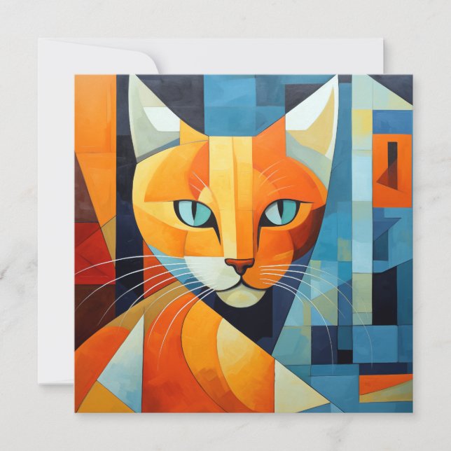 Abstrakt Whisky: Orange Cat Julkort (Framsida)