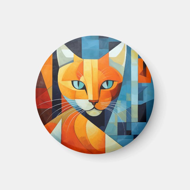 Abstrakt Whisky: Orange Cat Magnet (Framsidan)