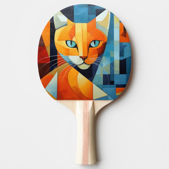 Abstrakt Whisky: Orange Cat Pingisracket (Framsidan)