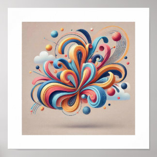 Abstrakt Whispers Poster