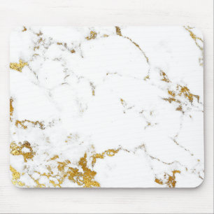 Abstrakt White Grått Carrara Guld Marble Urban Musmatta