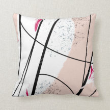 Abstrakt White Rosa Black Line