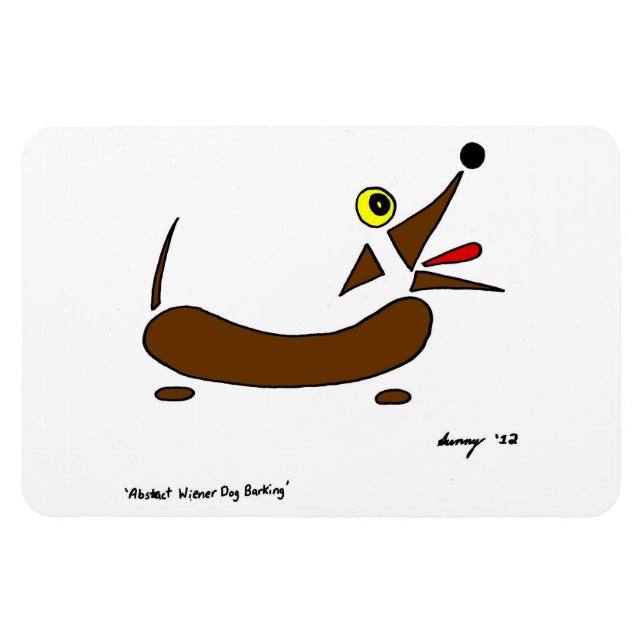 Abstrakt Wiener Hund Flexible Magnet (Horisontell)