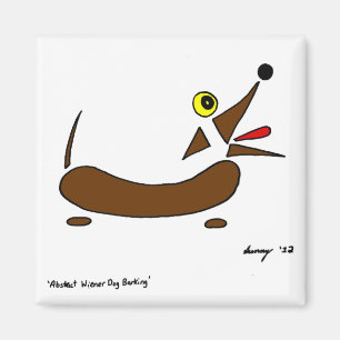 Abstrakt Wiener Hund Magnet