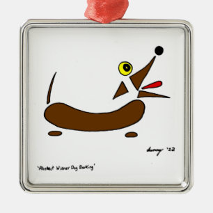 Abstrakt Wiener Hund Ornament