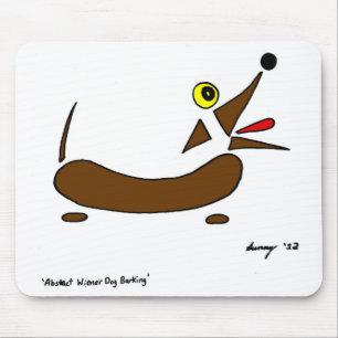 Abstrakt Wienerhund Mousepad Musmatta