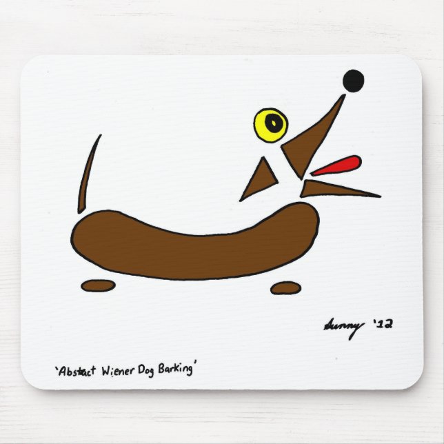 Abstrakt Wienerhund Mousepad Musmatta (Framsidan)
