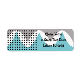 Abstrakt Wiggles Returadress Etikett