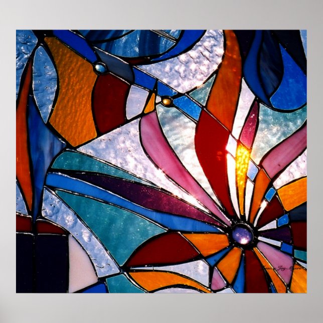 Abstrakt Wildblomma Poster (Framsidan)