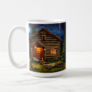 Abstrakt Wilderness Little Cabin Kaffemugg