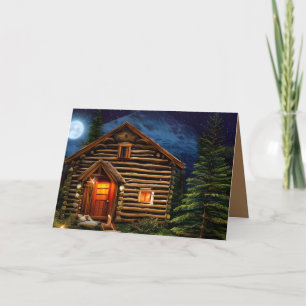 Abstrakt Wilderness Little Cabin Tack Kort