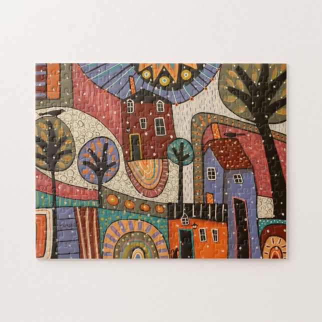 Abstrakt Winter Jigszons Puzzle av Karla Gerard Pussel (Horisontell)