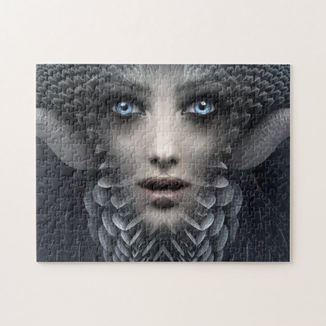 Abstrakt Woman Ansikte - Art - Pussel (Horisontell)