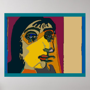 Abstrakt Woman Ansikte Poster