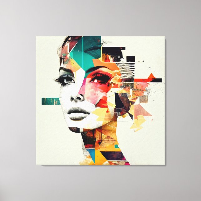 Abstrakt Woman Art Canvastryck (Framsida)