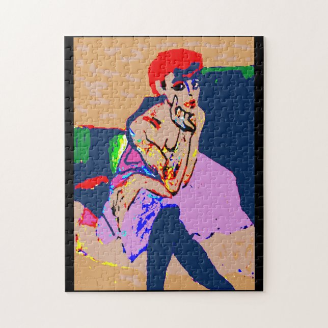 Abstrakt Woman Art Deco Pussel (Vertikal)