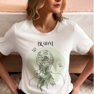 Abstrakt Woman Line Art, Earthy Tones T Shirt