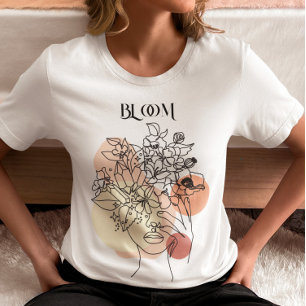 Abstrakt Woman Line Art, Earthy Tones T Shirt