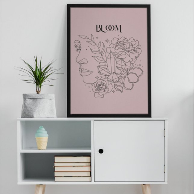 Abstrakt Woman Line Art, Jordtoner Poster (Skapare uppladdad)