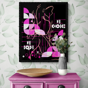 Abstrakt Woman Line Art Mitt val Min kropp Poster