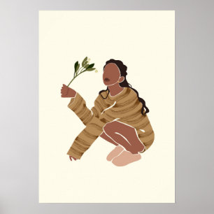 Abstrakt Woman Porträtt Poster