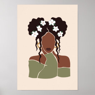 Abstrakt Woman Porträtt Poster