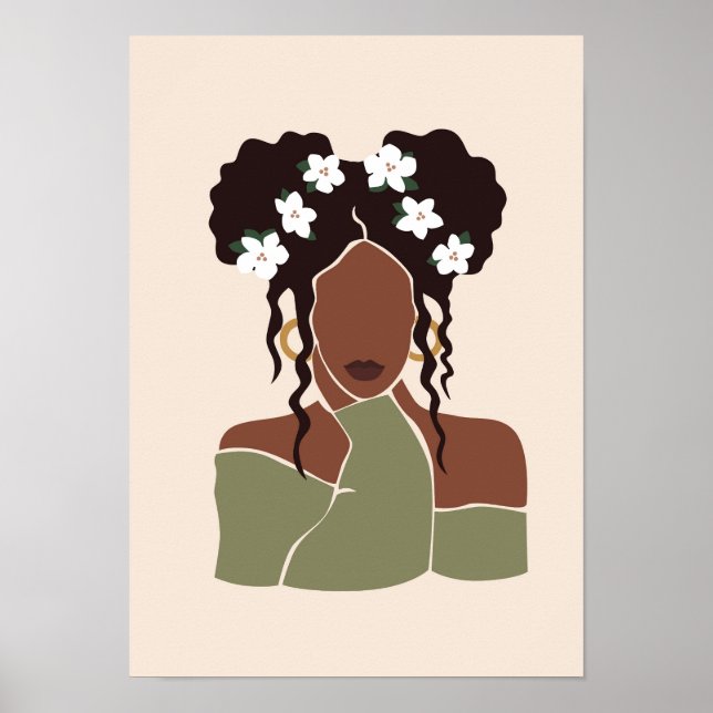 Abstrakt Woman Porträtt Poster (Framsidan)