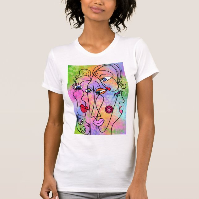 Abstrakt Women Ansikte T-Shirt (Framsida)