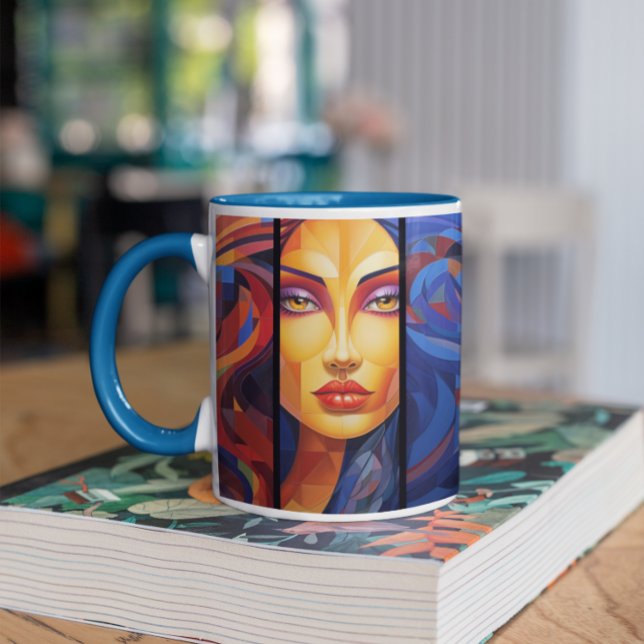 Abstrakt Women Series Version 4 Kaffemugg (Abstract Woman version 4 Coffee Mug)
