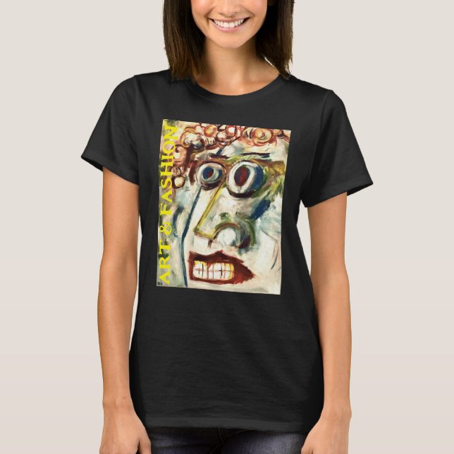 Abstrakt Womens Ansikte Art/Mode T Shirt (Framsida)