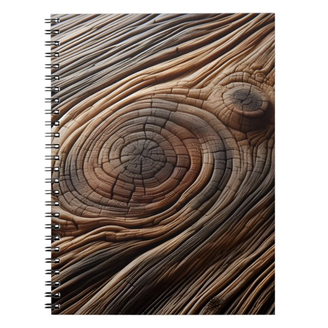 Abstrakt Wood Art Design Struktur Anteckningsbok (Framsidan)