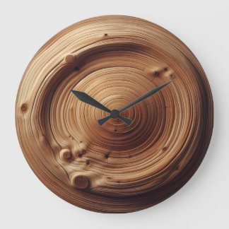 Abstrakt Wood Art Design Struktur Stor Klocka