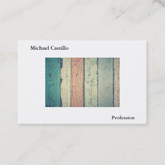 Abstrakt Wood Black White Minimalist Modern Visitkort (Framsida)