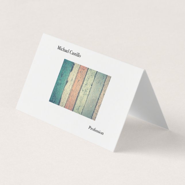 Abstrakt Wood Black White Minimalist Modern Visitkort (Framsida)