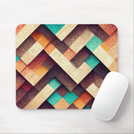 Abstrakt Wooden Weave Musmatta