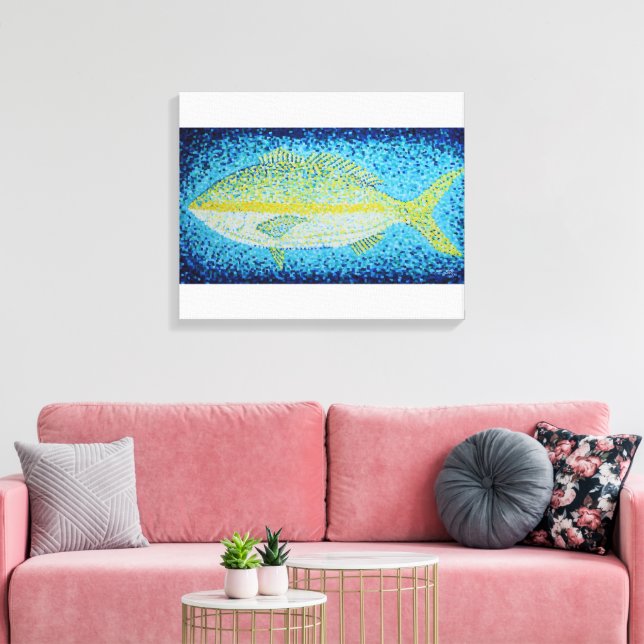 Abstrakt Yellowfin Tuna Canvastryck (Insitu (Vardagsrum))