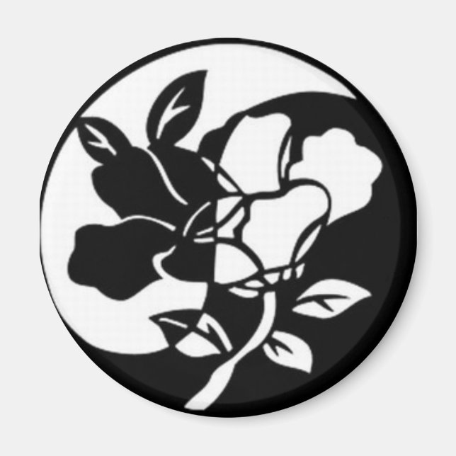 Abstrakt Yen Yang Locker, kylskåp eller filskåp Magnet (Framsidan)