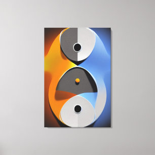 Abstrakt Yin Yang Kanvastryck