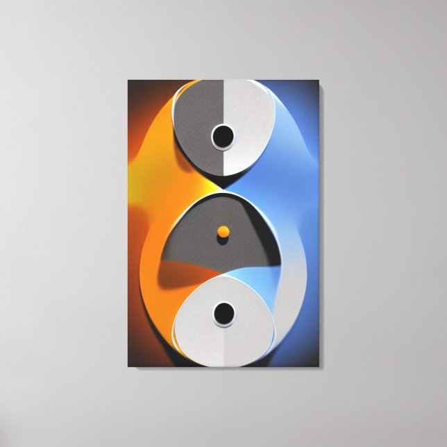 Abstrakt Yin Yang Kanvastryck (Framsida)
