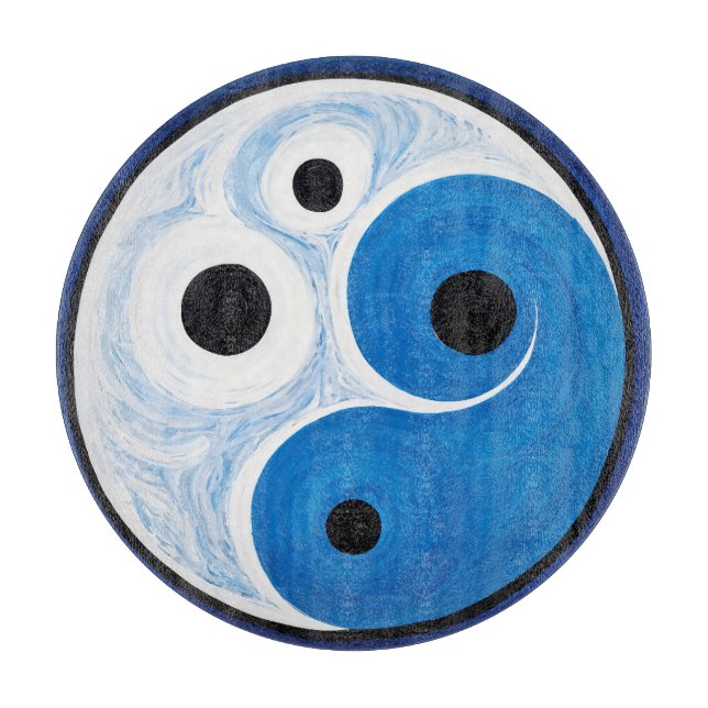 Abstrakt Yin Yang: Modernist Blue & White (Framsidan)