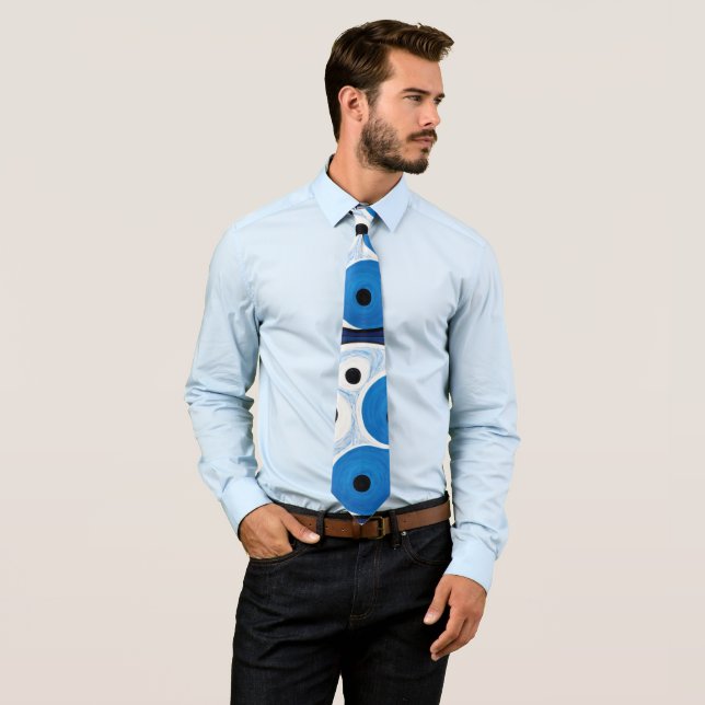 Abstrakt Yin Yang: Modernist Blue & White Slips (In Situ)